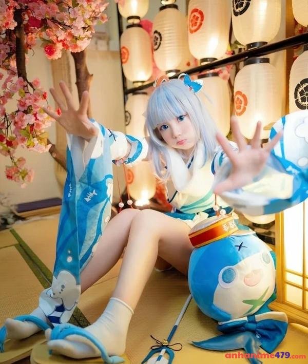 ảnh Yaoyaoqwq Gawr Gura cosplay 1
