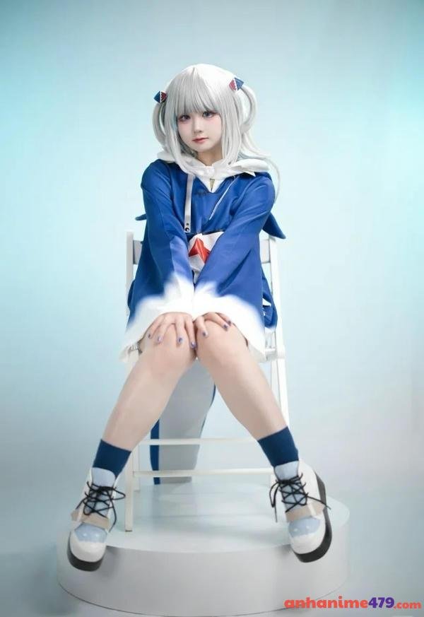 ảnh Yaoyaoqwq Gawr Gura cosplay 5