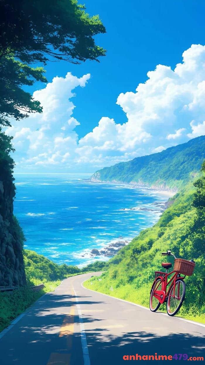 ảnh anime 4k bầu trời xanh