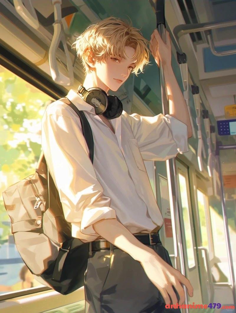 ảnh anime boy áo trắng