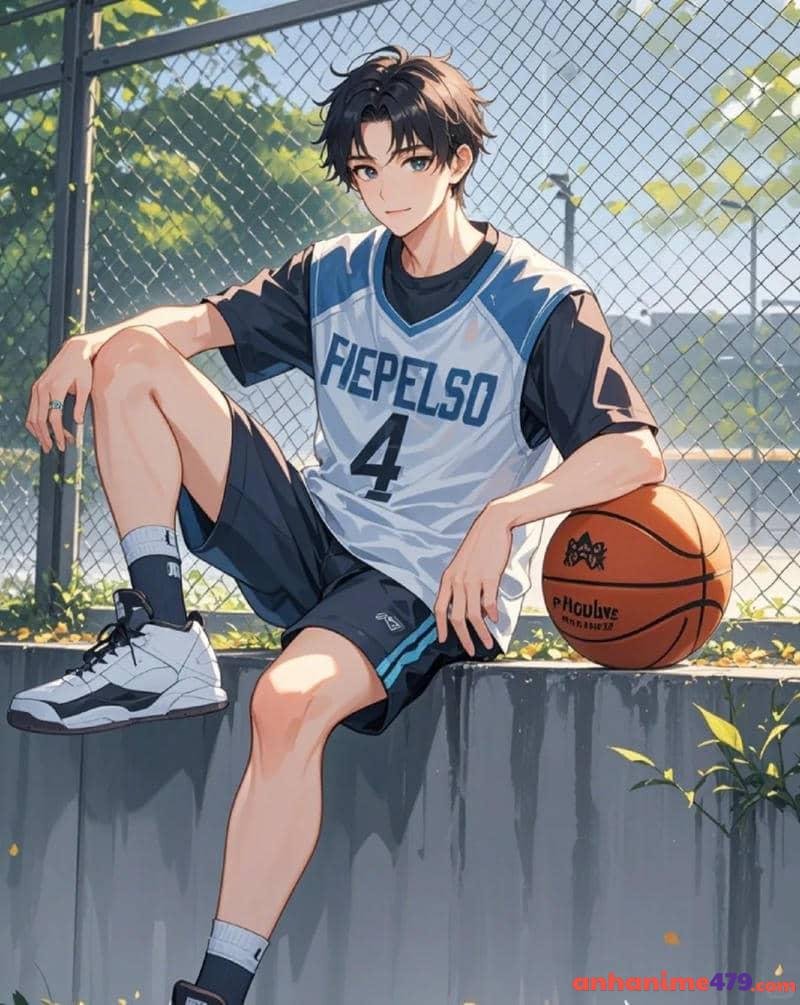 ảnh anime boy trong sân trường