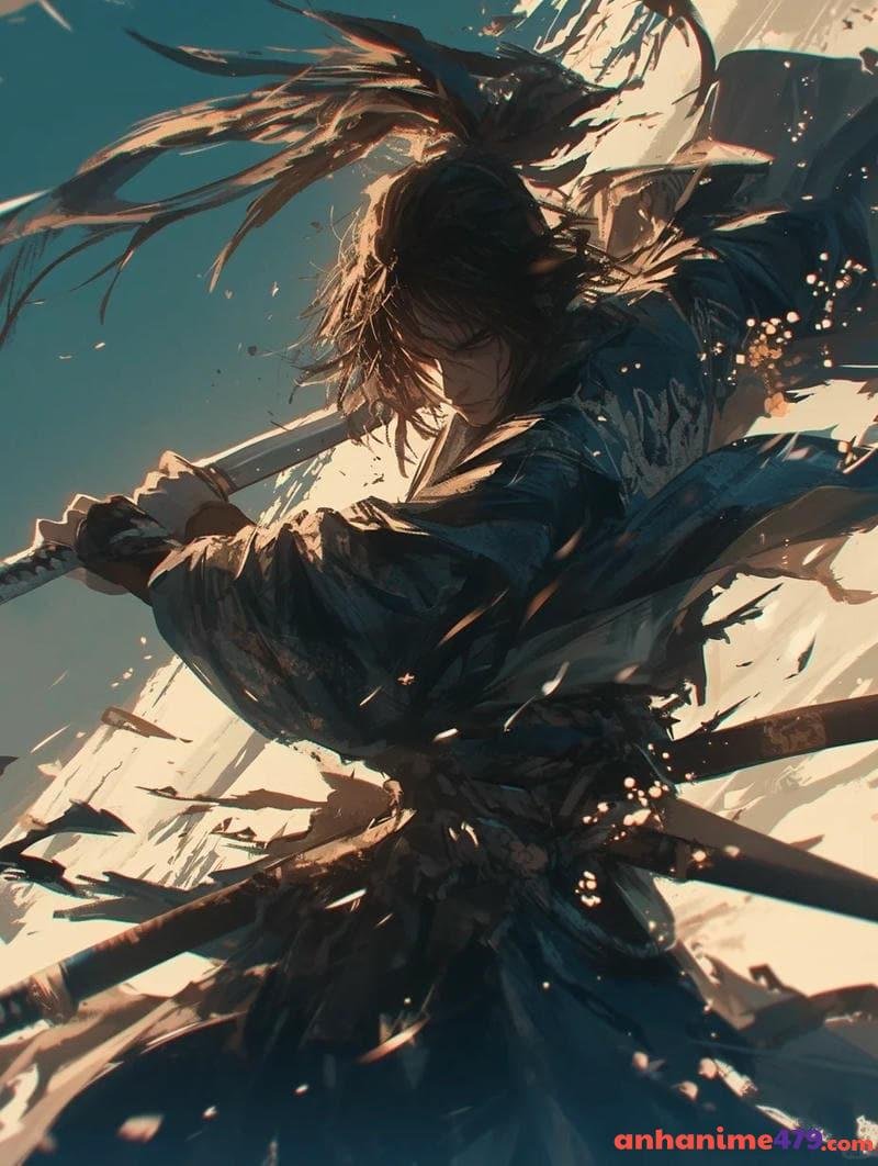 ảnh anime boy với thanh katana