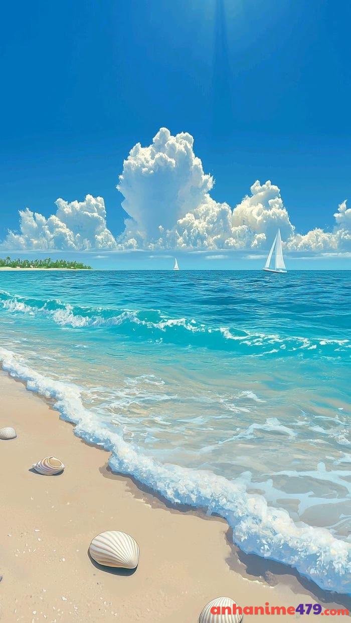 ảnh anime cậu bé và biển