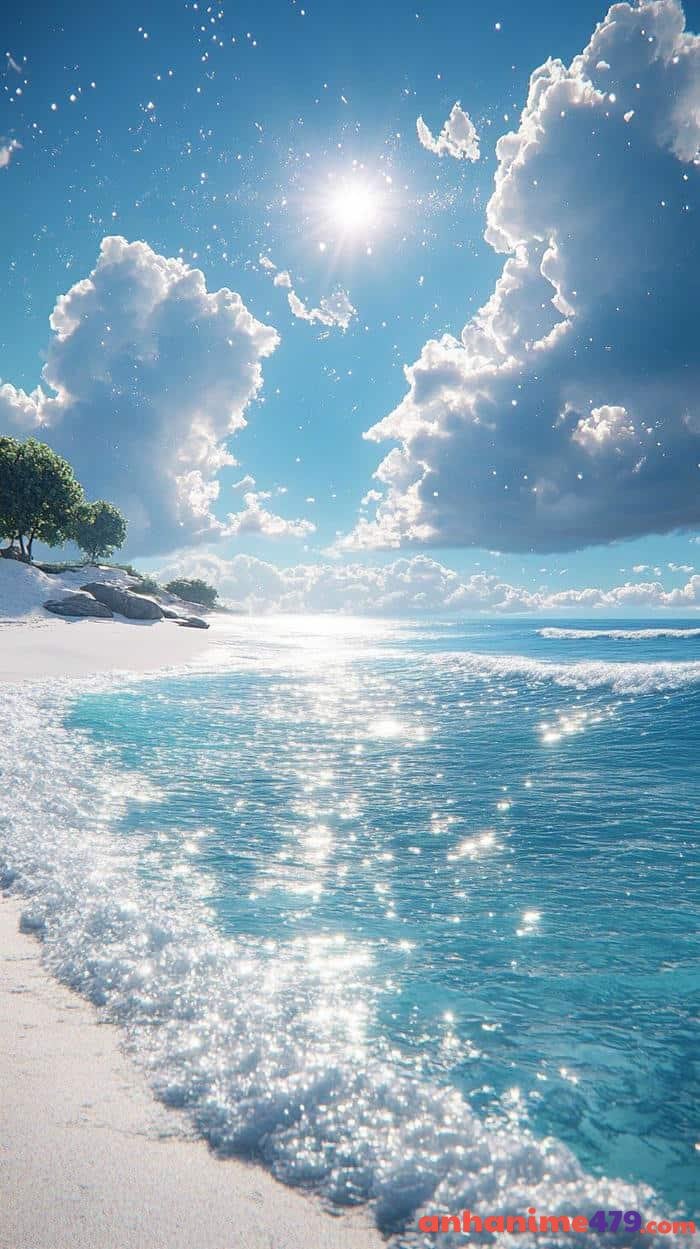 ảnh anime con tàu trên biển