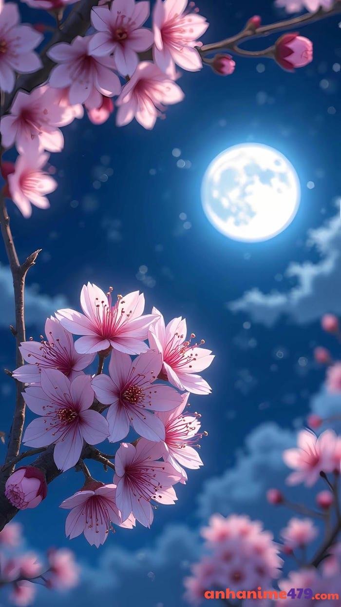 ảnh anime dưới tán đào