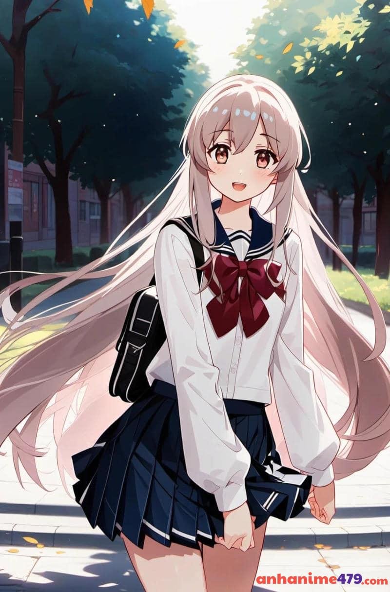 ảnh anime girl học đường cute