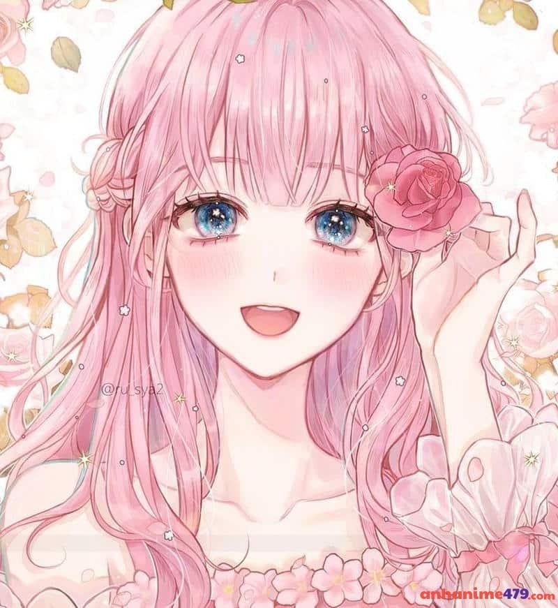 ảnh anime nữ tóc hồng