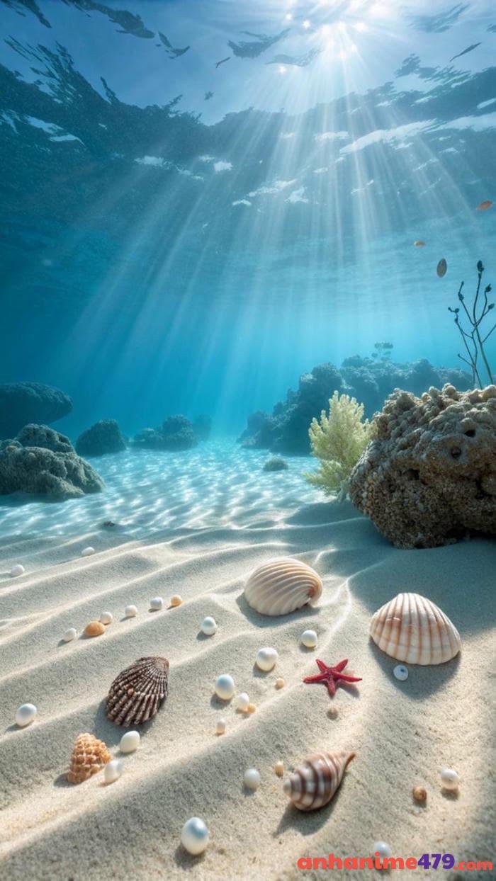 ảnh anime sóng biển lãng mạn