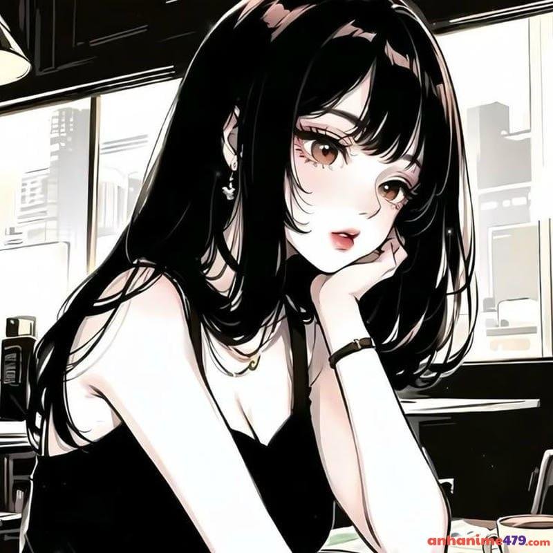 ảnh anime trắng đen sang