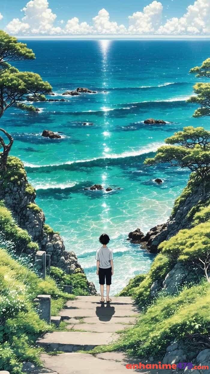 ảnh biển anime cảnh tuyệt