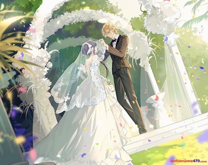 ảnh cô dâu chú rể anime đám cưới