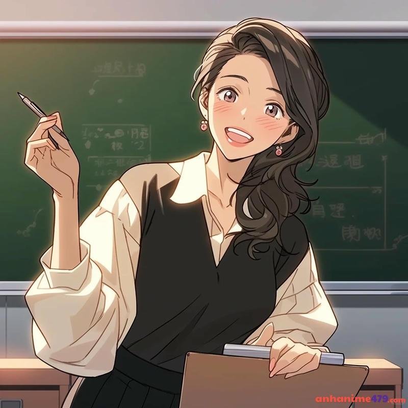 ảnh cô giáo anime dễ thương đáng yêu