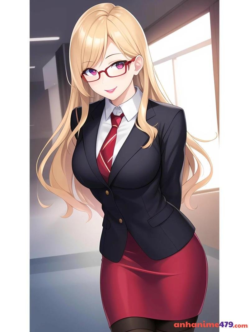 ảnh cô giáo anime tóc dài