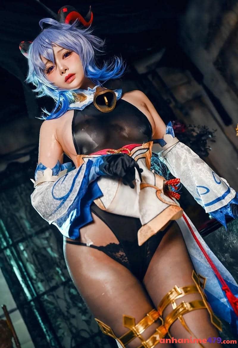 ảnh cosplay ganyu bqans quath