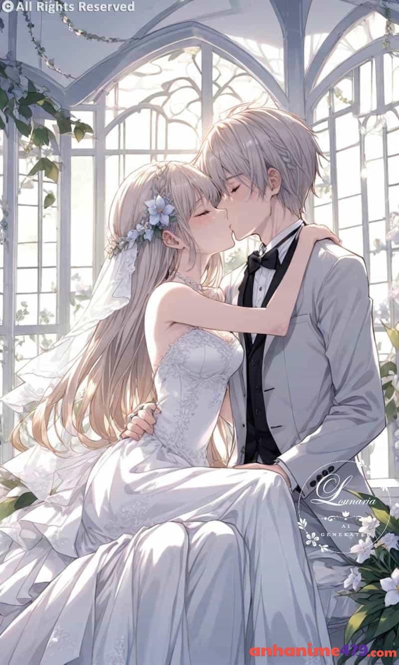 ảnh cưới anime hôn