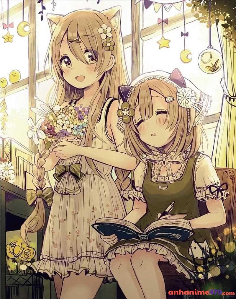 ảnh đôi bạn thân anime cute