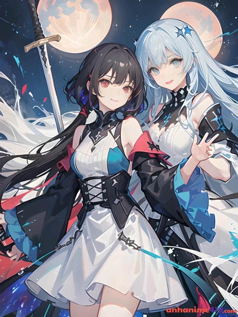 ảnh đôi bạn thân nữ anime ngầu