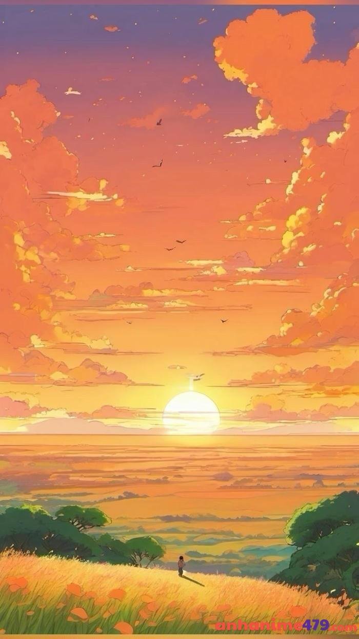 ảnh hoàng hôn anime đẹp