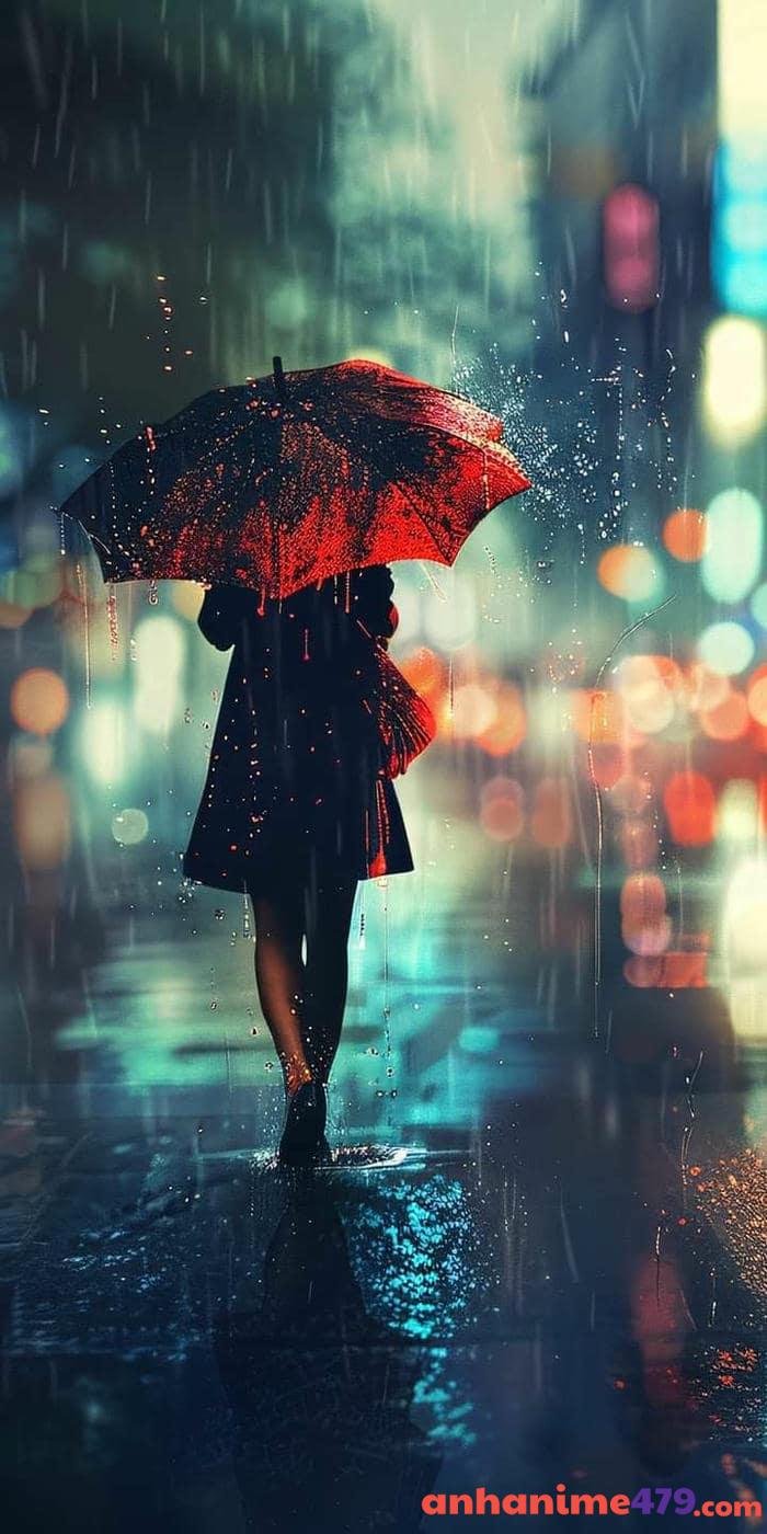 ảnh mưa buồn anime sâu lắng