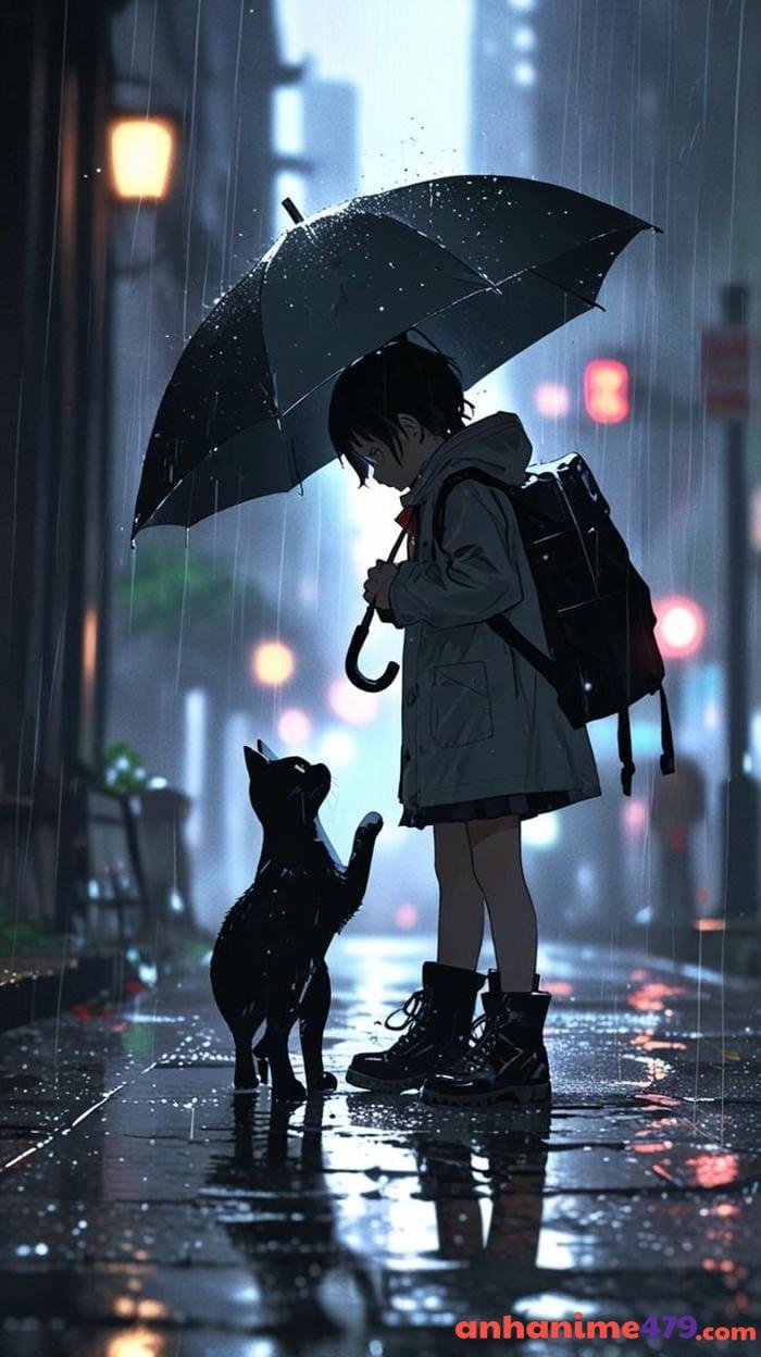 ảnh mưa buồn anime