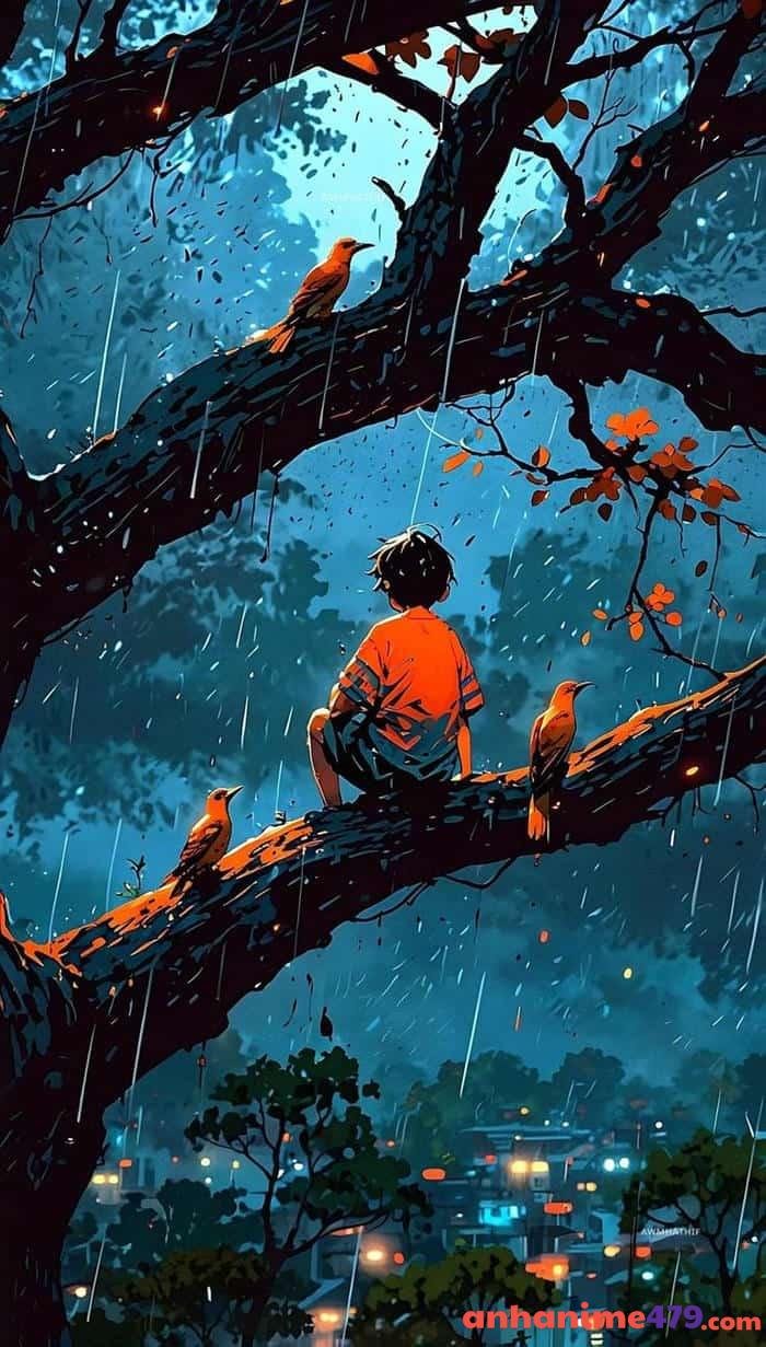 ảnh mưa buồn nhất anime