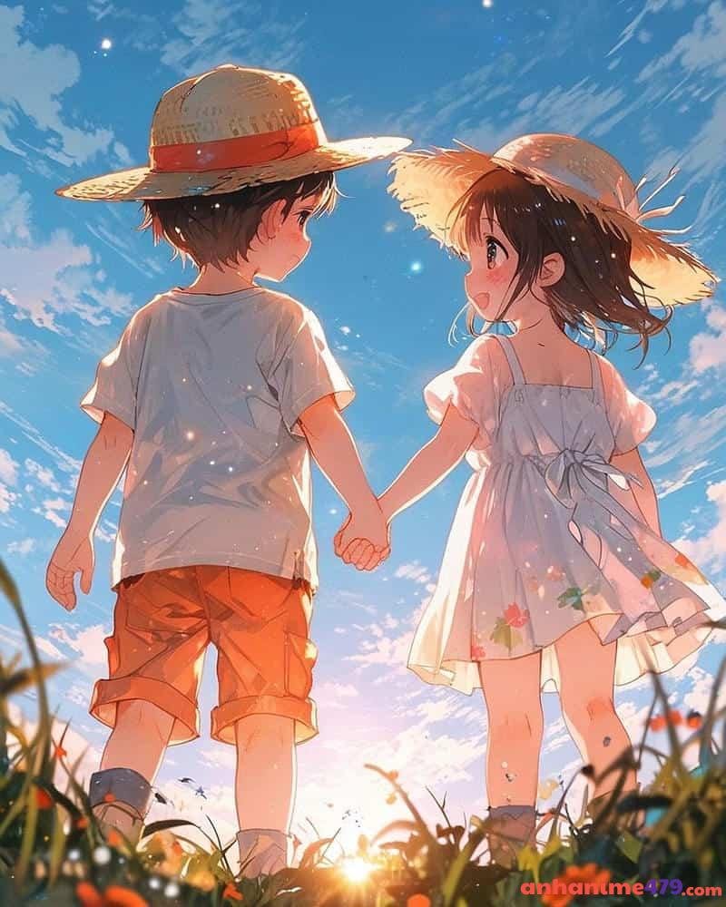 ảnh nắm tay anime cute