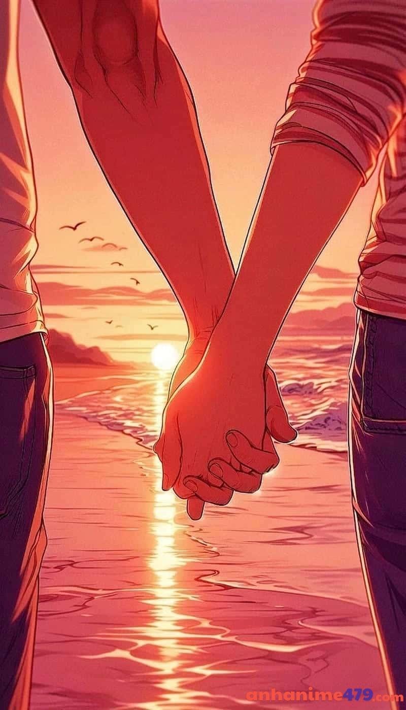 ảnh nắm tay anime hạnh phúc