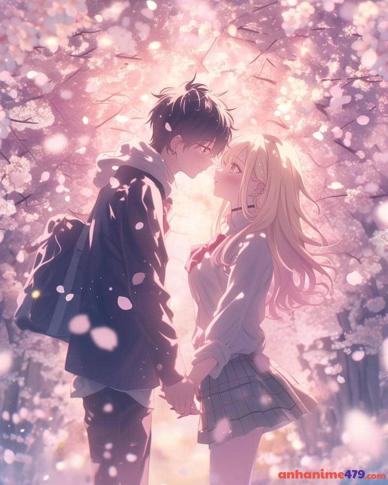 ảnh nắm tay anime lãng mạn