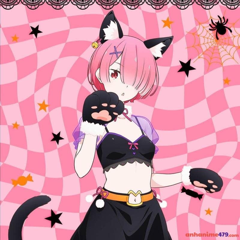 ảnh ram Re Zero mèo