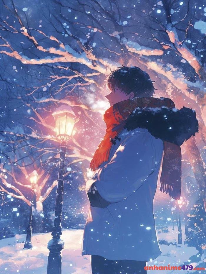 ảnh tuyết rơi anime lãng mạn