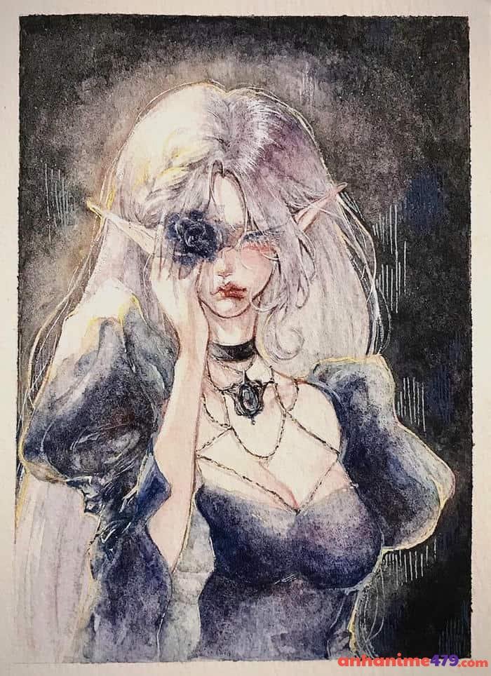 ảnh vẽ anime chân dung