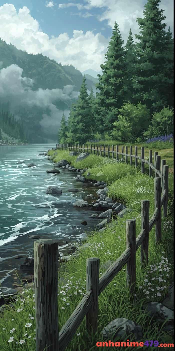 anime 4k bầu trời hoàng hôn