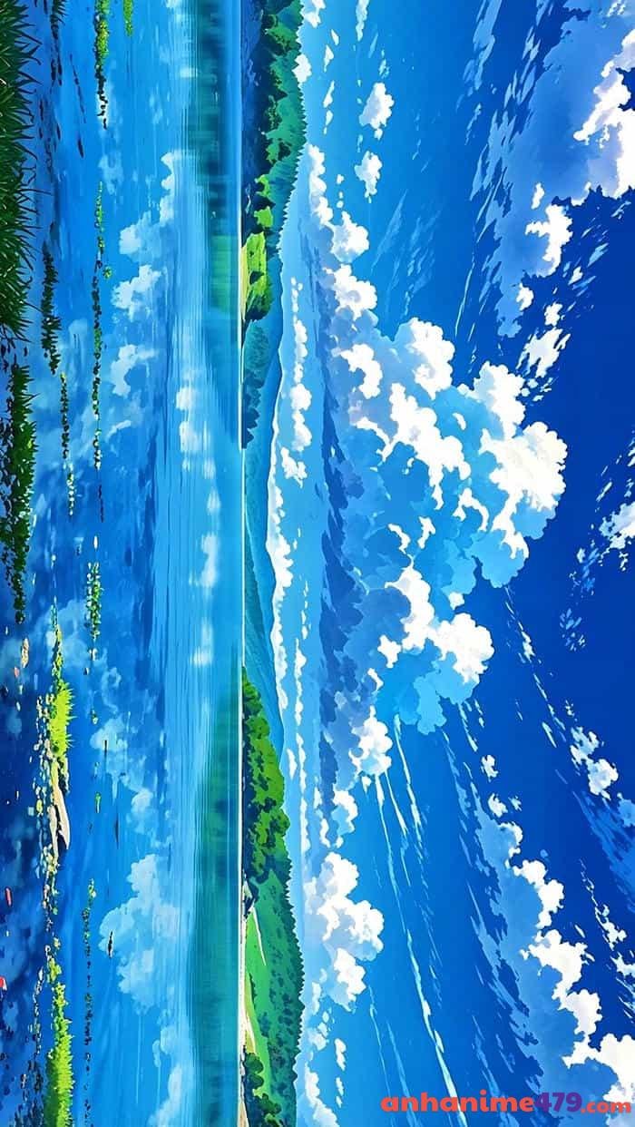 anime 4k hồ nước xanh biếc