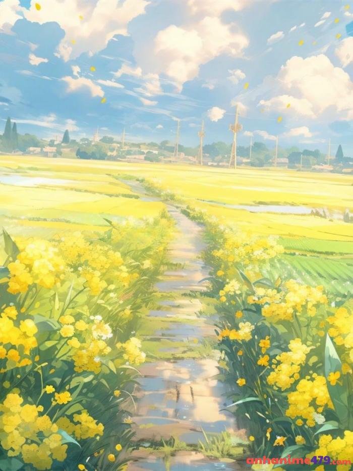 anime 4k rừng cây lá