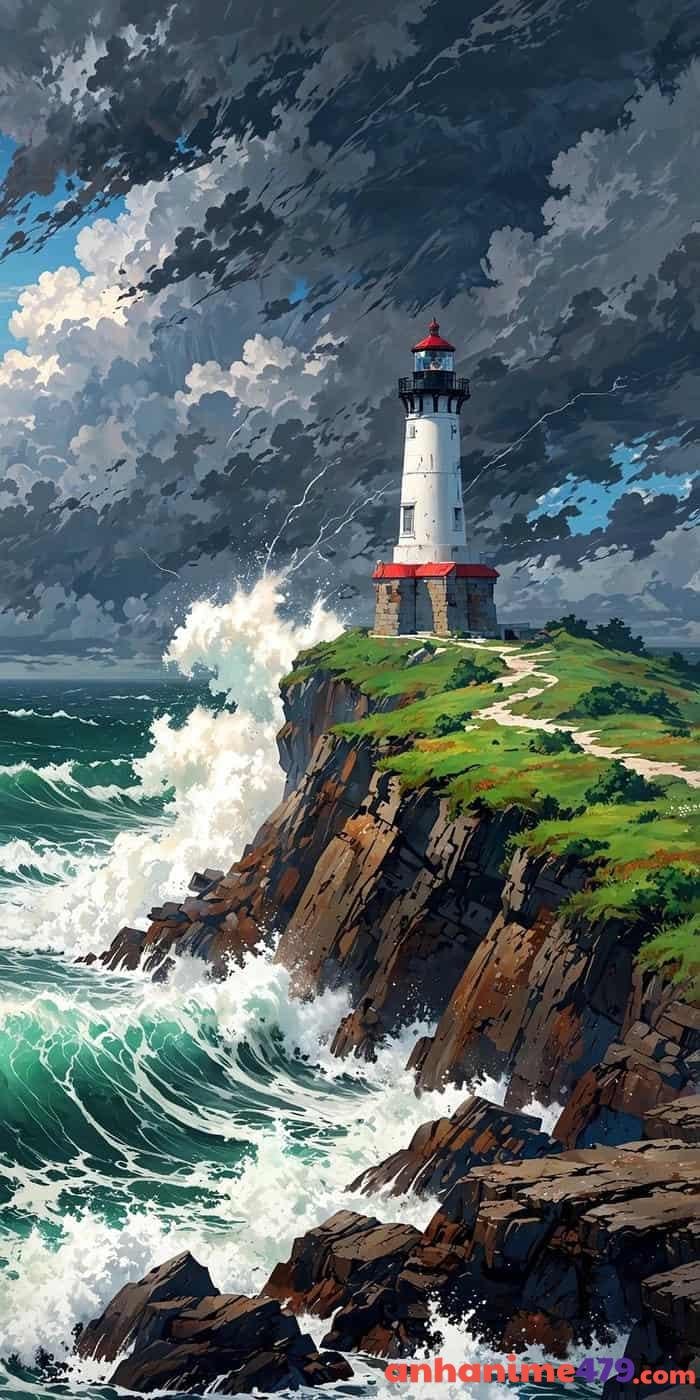 anime bãi biển vắng lặng