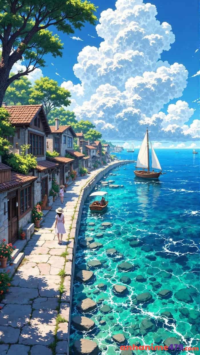anime bãi biển vắng vẻ