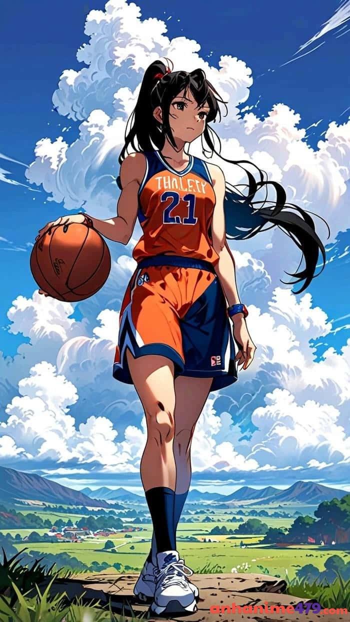 anime bóng rổ cười nhẹ