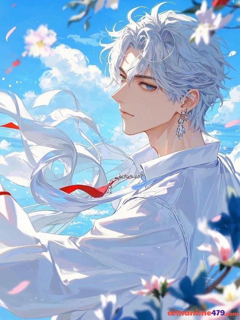 anime boy áo trắng tinh