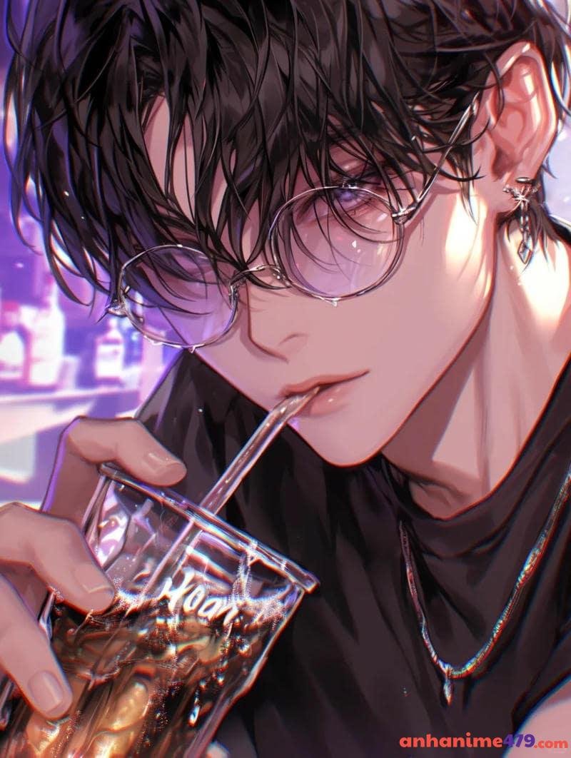 anime boy đeo kính