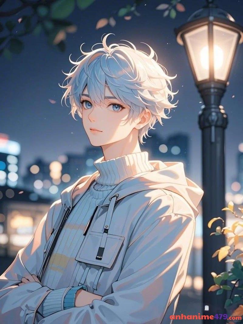 anime boy tóc bạch kim
