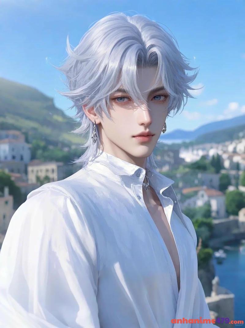 anime boy tóc trắng