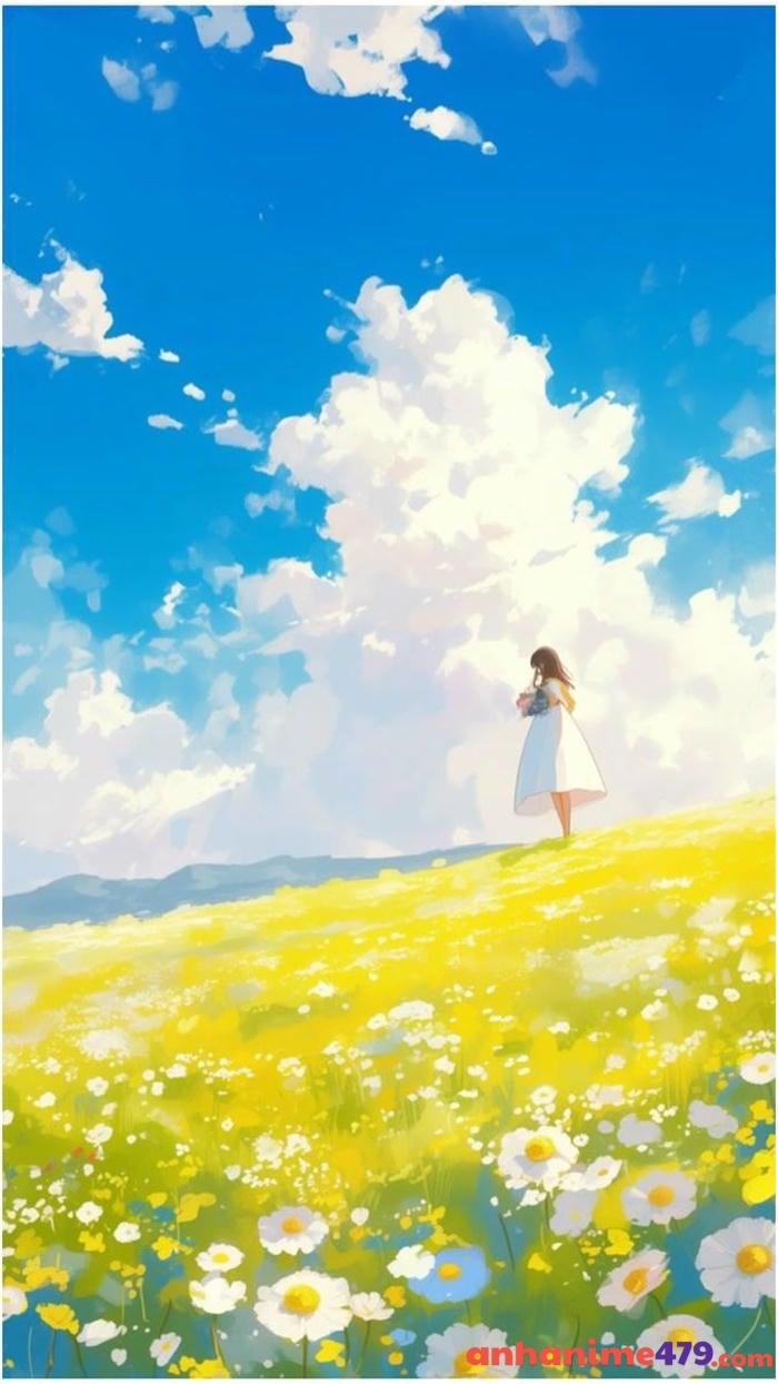 anime cảnh vật bên bờ hồ