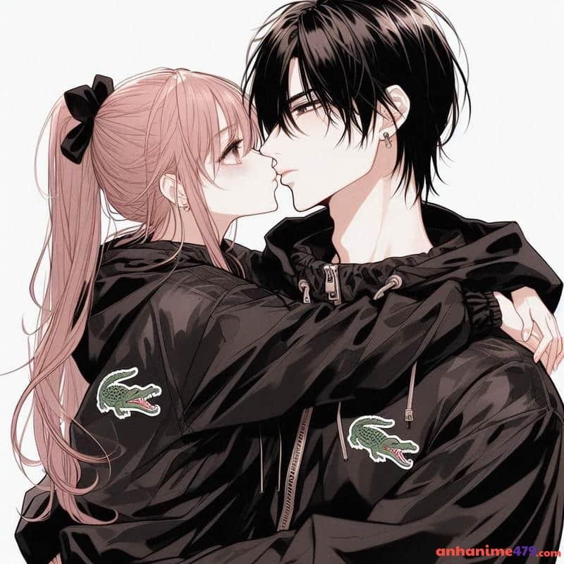 anime cặp đôi hôn