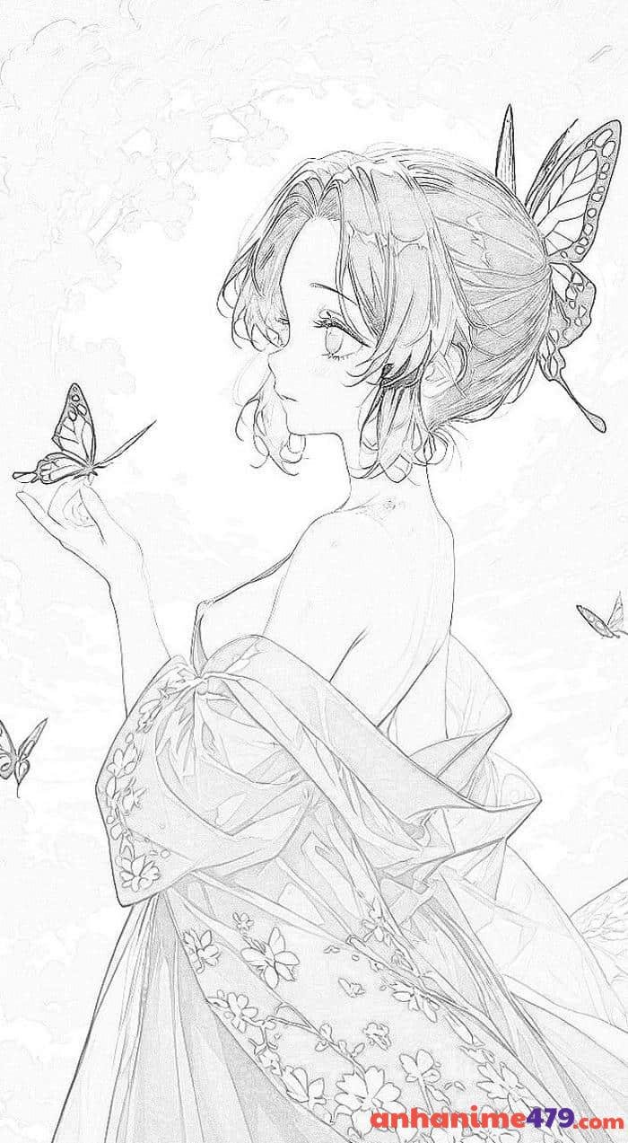 anime đen trắng cảm xúc