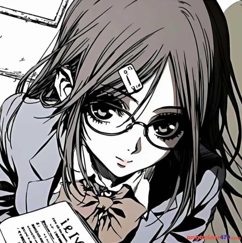 anime đeo kính ảnh cute
