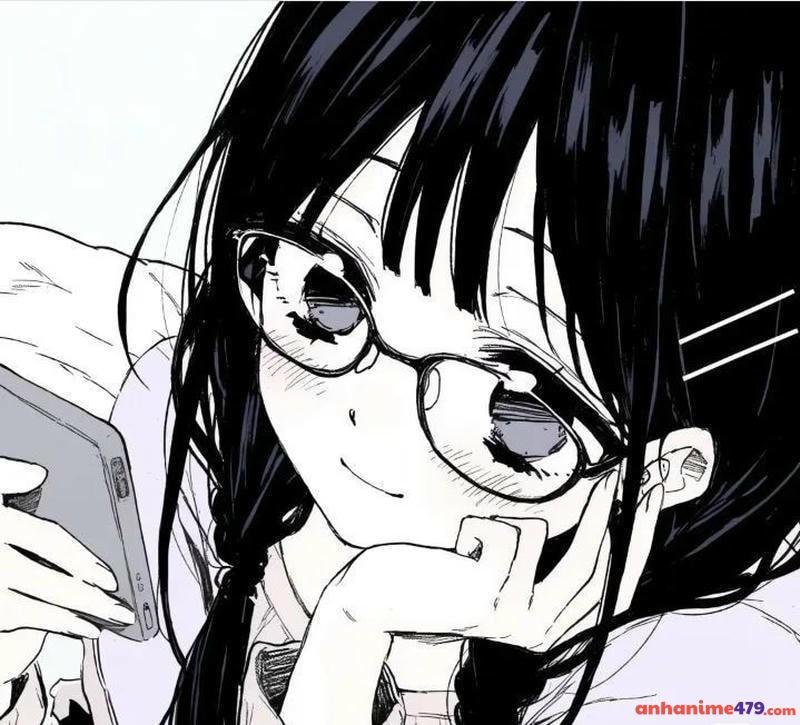 anime đeo kính gái cute
