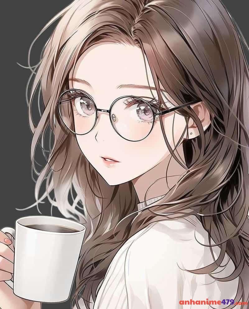 anime đeo kính gái xinh đẹp