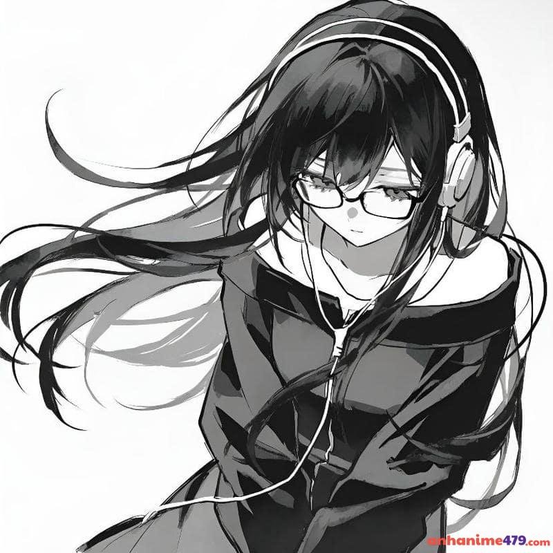 anime đeo kính nền