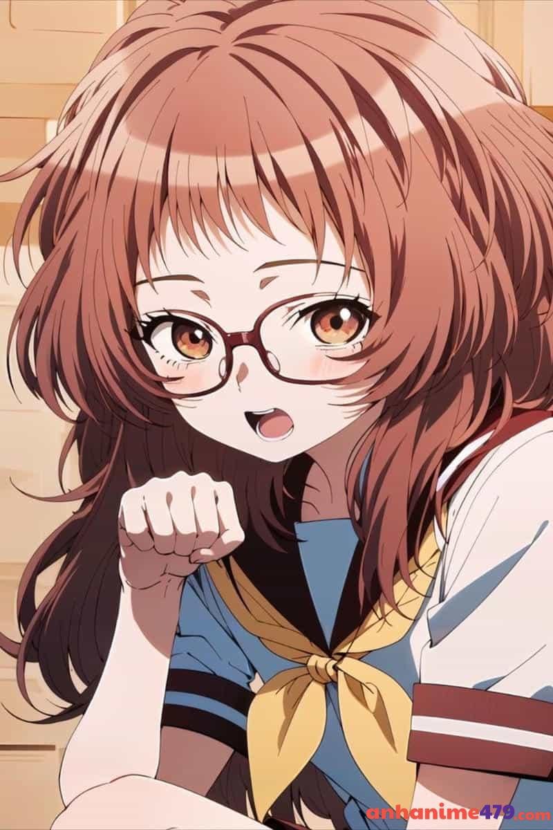 anime đeo kính nữ sinh