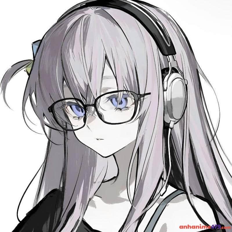 anime đeo kính vẽ